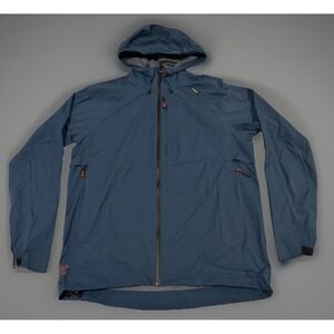 KETL Mountain Apparel BodBrella Blue Full Zip Waterproof Rain Jacket Sz Large